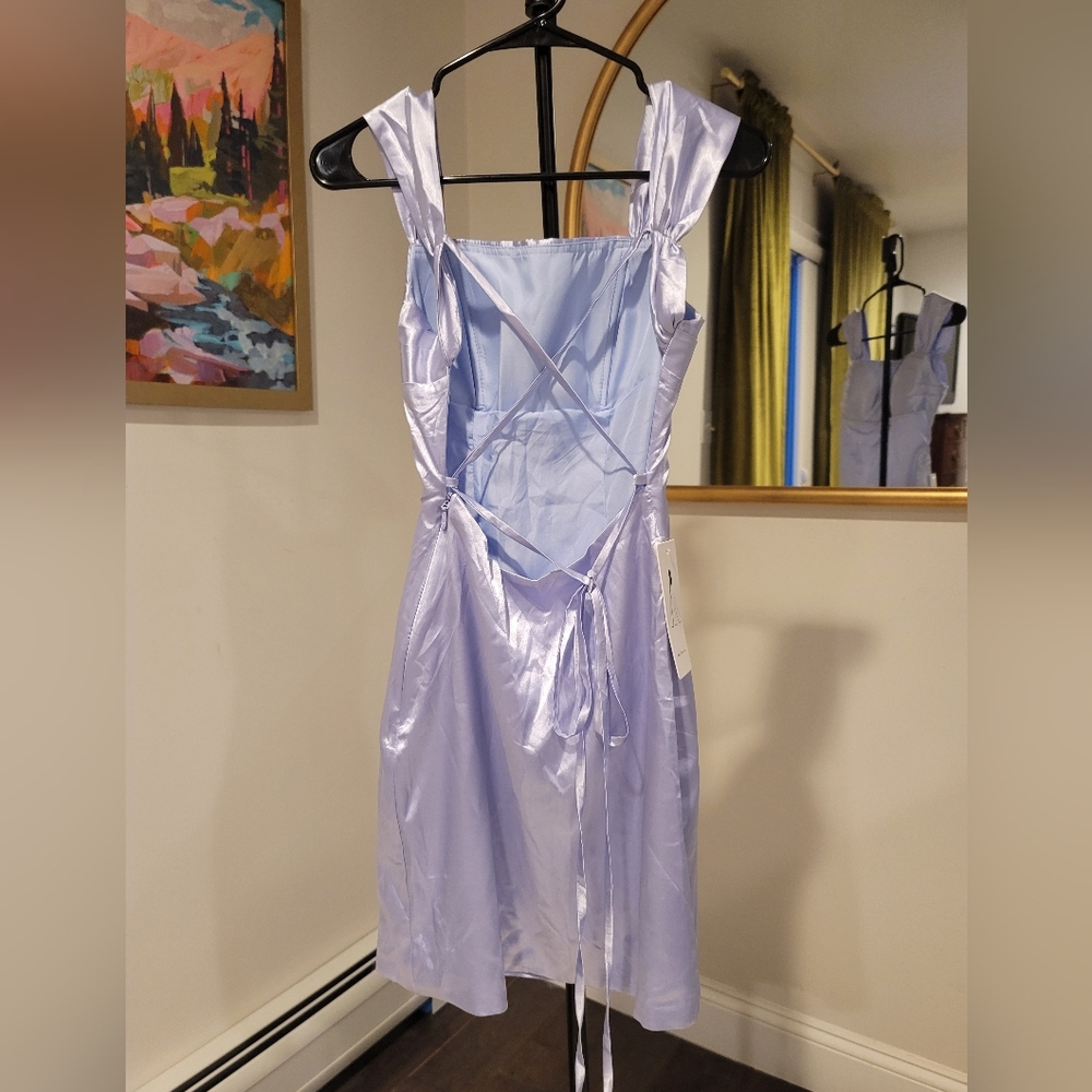 NWT Wear Your Love Elegant Lavender Sleeveless Dress with Side Zipper Size 0 - Picture 3 of 4